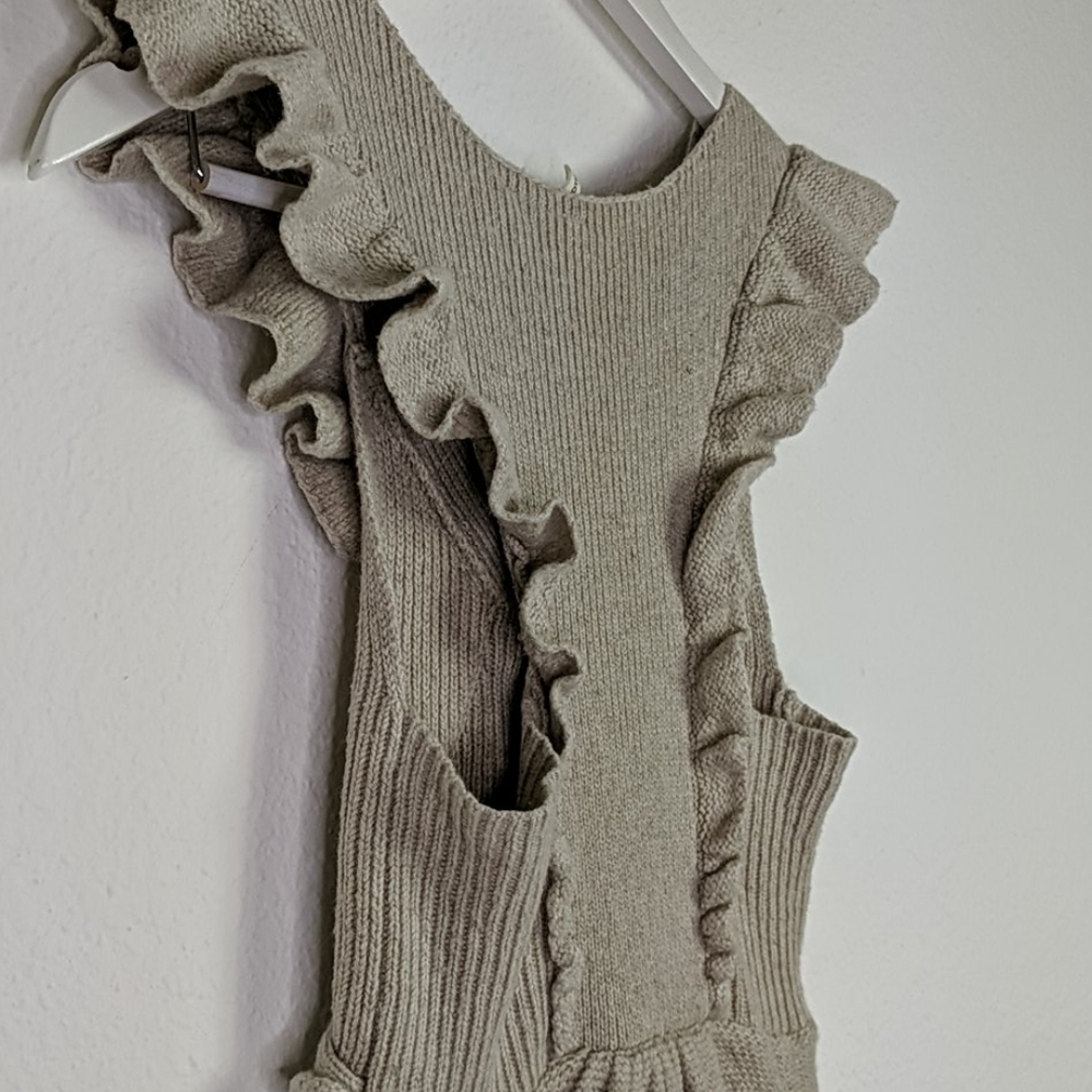 Anthro Moth Converging Roads Ruffle Sweater Dress - Picture 11 of 15